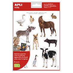 Bolsa APLI Gomets Animales Granja Rem 2H