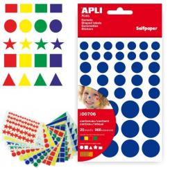 Bolsa APLI Gomets Figuras Surt. 20 H.