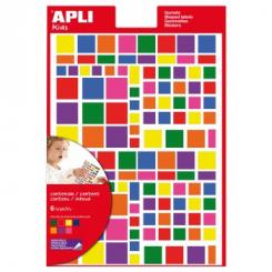 Bolsa APLI Gomets Multicolor Cuadrado  6H Rem