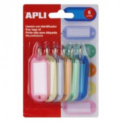 Bolsa APLI Llavero Color Translucido Surtido 6U