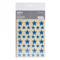 Bolsa APLI Pegatinas Estrella Holog. Azul 3 hojas