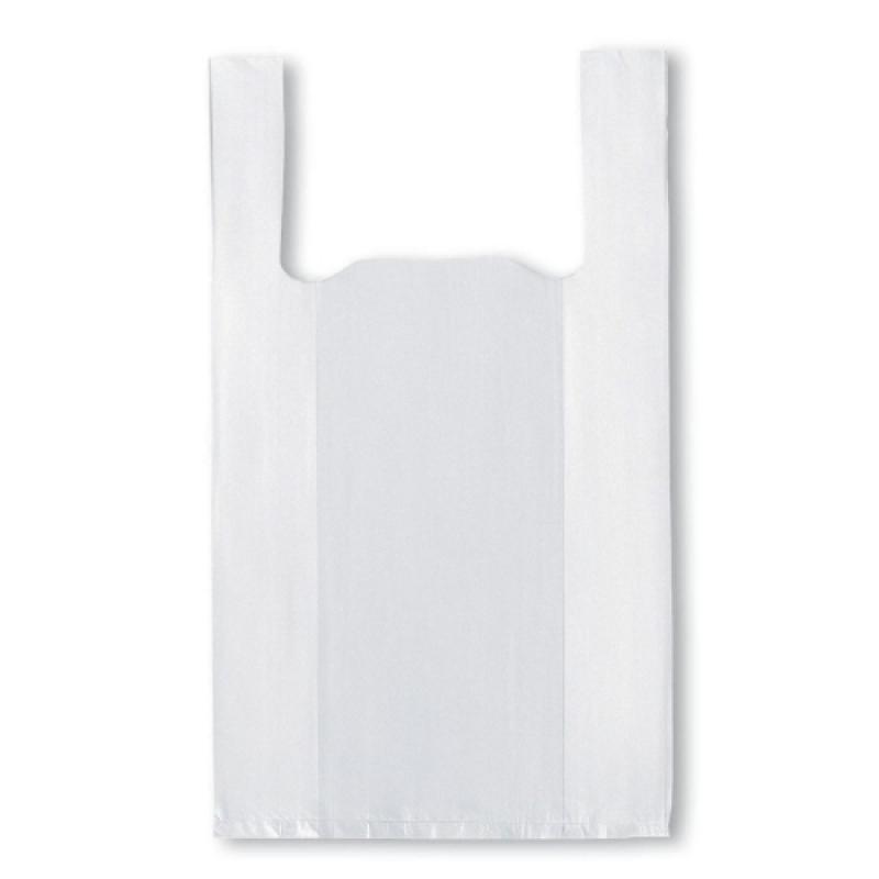 Bolsa camiseta blanca normativa UNE 40x50 cm, 100 uds (galga 200)
