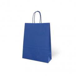 Bolsa De Papel Andina Kraft Liso 18X24X8 Cm Azul Paquete De 50