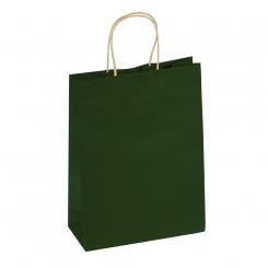 Bolsa De Papel Andina Kraft Liso 18X24X8 Cm Verde Paquete De 50