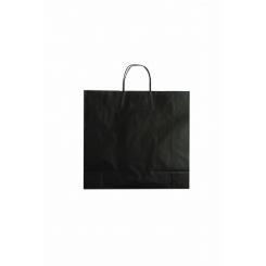 Bolsa De Papel Andina Kraft Liso 24X32X10 Cm Negro Paquete De 50
