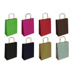 Bolsa De Papel Andina Kraft Liso 27X37X12 Cm Verde Paquete De 50