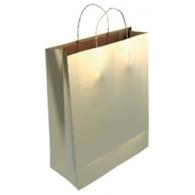 Bolsa De Papel Andina Kraft Liso 40X46X18 Cm Crudo/Oro A Granel Caja De 200