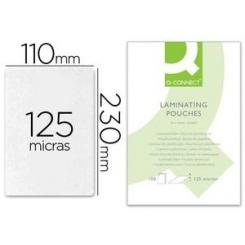 Bolsa de plastificar Q-CONNECT 110 x 230 mm 125 mc carnet de conducir caja de 100 unidades