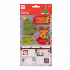 BOLSA ETIQUETA REGALO NAVIDAD ÁRBOL 2 HOJAS
