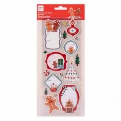 BOLSA ETIQUETA REGALO NAVIDAD GALLETA 1 HOJA