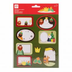 BOLSA ETIQUETA REGALO REYES MAGOS 2 HOJAS