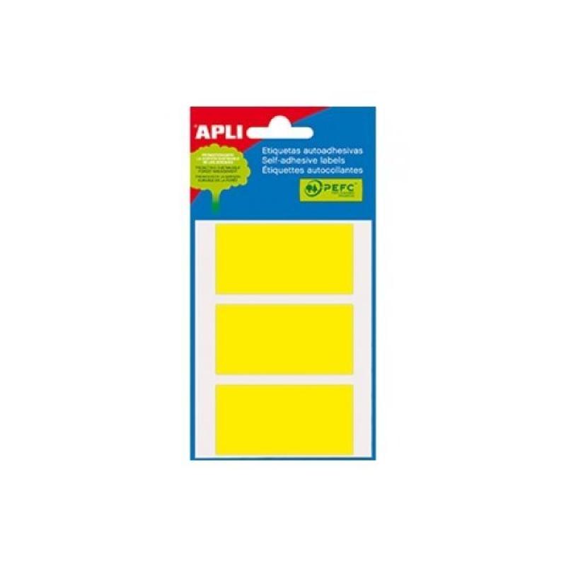 Bolsa Etiquetas APLI Amarillas 34X 67