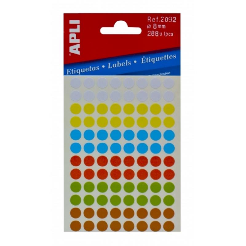 Bolsa Etiquetas APLI Color Surtido  8
