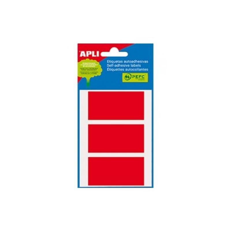 Bolsa Etiquetas APLI Rojas 34X 67