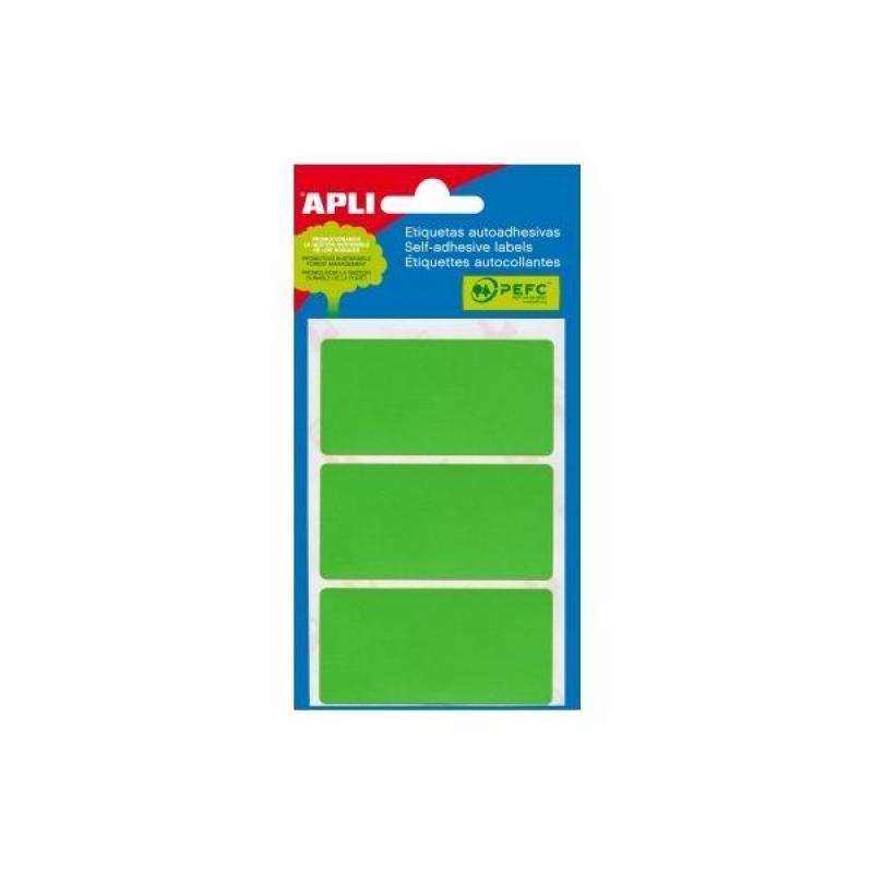 Bolsa Etiquetas APLI Verdes  34X 67