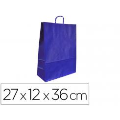 Bolsa Kraft Q-Connect Azul Asa Retorcida 270X120X360 Mm