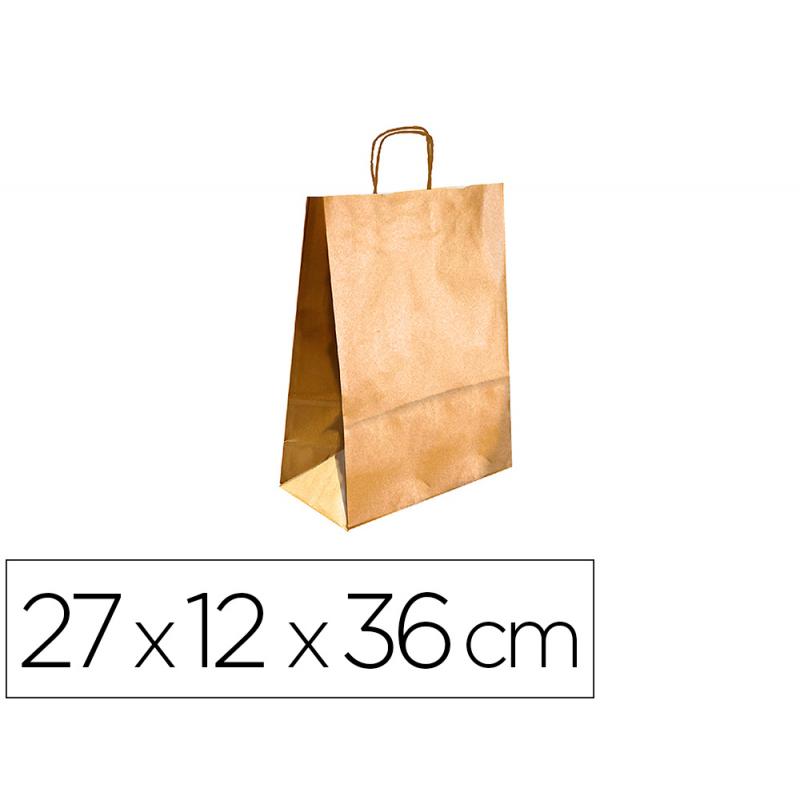 bolsa-kraft-q-connect-oro-asa-retorcida-270x120x360-mm