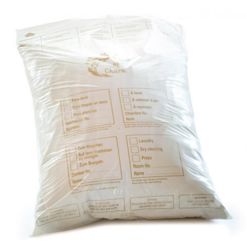 Bolsa lavado de ropa 43x62 cm blanco LDPE, 1 paquete (250 uds.)