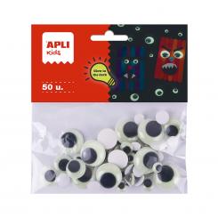 BOLSA OJOS MOVILES GLOW IN THE DARK 50U
