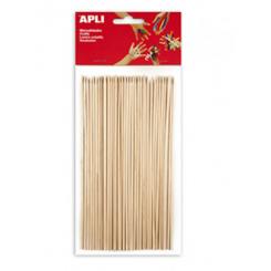 APLI Bolsa Palo Redondo Madera Pincho 200X3mm 50 Uds