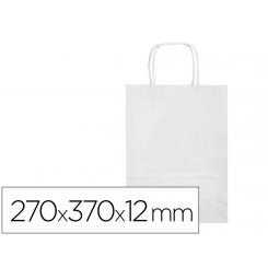 Bolsa papel Q-CONNECT celulosa celeste xs con asa retorcida 180x240x80 mm
