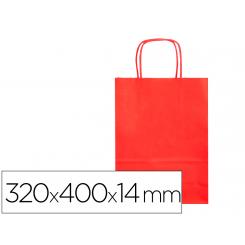 Bolsa papel Q-CONNECT celulosa negro m con asa retorcida 270x370x12 mm