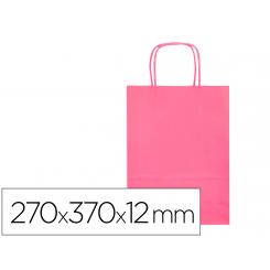 Bolsa papel Q-CONNECT celulosa negro s con asa retorcida 240x320x10 mm