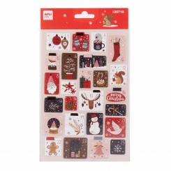 BOLSA PEGATINA VELVET NAVIDAD 1 HOJA