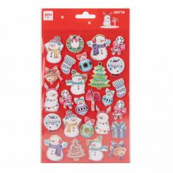 BOLSA PEGATINA XMAS CUADROS 1 HOJA