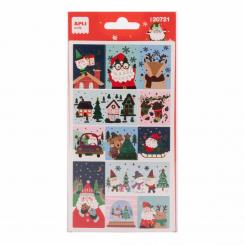 BOLSA PEGATINAS BOLAS NAVIDAD 2 HOJAS