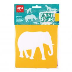 BOLSA PLANTILLAS ANIMALES SELVA 6U
