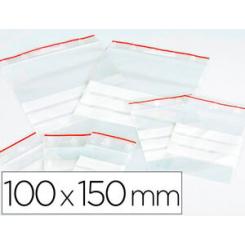 Bolsa plastico autocierre Q-CONNECT 100x150 mm paquete de 100 unidades
