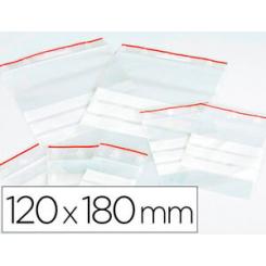Bolsa plastico autocierre Q-CONNECT 120x180 mm paquete de 100 unidades