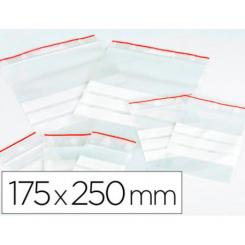 Bolsa plastico autocierre Q-CONNECT 175x250 mm paquete de 100 unidades