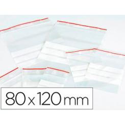 Bolsa plastico autocierre Q-CONNECT 80x120 mm paquete de 100 unidades