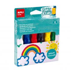 BOLSA TEMPERAS COLORES BRILLANTES 13ML 6U