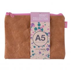 BOLSA ZIPPER BAG A5 KRAFT COLL. COLOR SURTIDOS