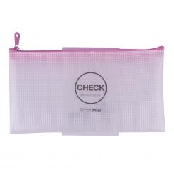 BOLSA ZIPPER BAG CHECK ROSA PASTEL