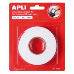 Bolsas APLI Cinta Doble Cara Foam 3D 19mm X 2,28M