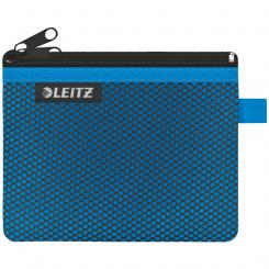 LEITZ Bolsita nylon 2 departamentos WOW azul (14 x 10,5 cm) S