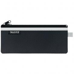 LEITZ Bolsita nylon 2 departamentos WOW negro  (21 x 8,5 cm) M