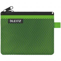 LEITZ Bolsita nylon 2 departamentos WOW verde (14 x 10,5 cm) S