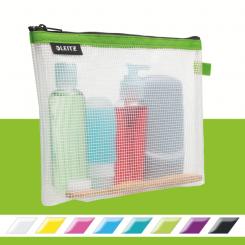 LEITZ Bolsita WOW resistente al agua verde (24 x 17 cm, con fondo extensible) cosméticos