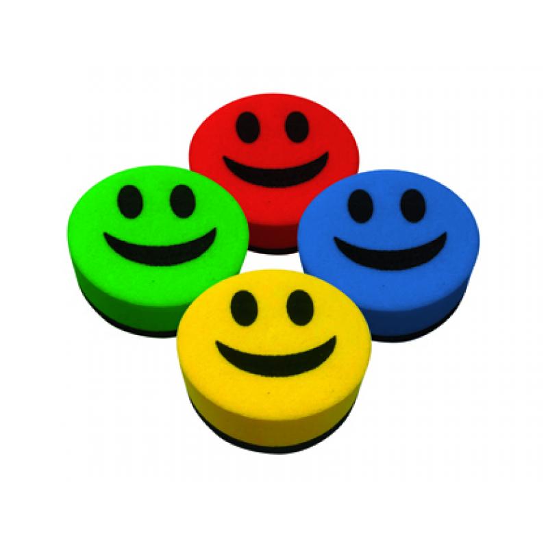 borrador-liderpapel-pizarra-blanca-redondo-5-cm-diametro-magnetico-cara-smiley-colores-surtidos