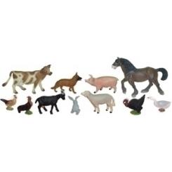 Bote Con Asa 11 Figuras Animales Granja + Guia Didactica
