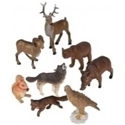 Bote Con Asa 8 Figuras Animales Del Bosque
