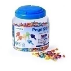 Bote De 2600 Pegs De 10Mm Para Pizarra De Mosaicos