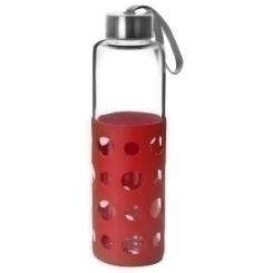 Botella Vidrio Ibili Lake 500Ml Borosilicato Rojo