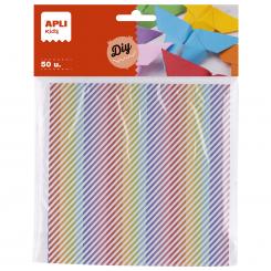 APLI B.Papel Origami 15X15Cm Estampados 50H