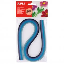 APLI B.Papel Quilling Tonos Azules 120 Tiras